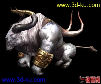 3D打印模型牛角色的图片