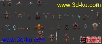 《斗战神》全套角色模型的图片