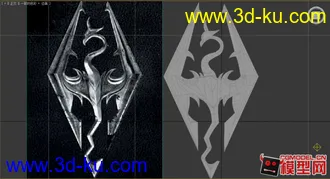 3D打印模型上古卷轴5标志的图片