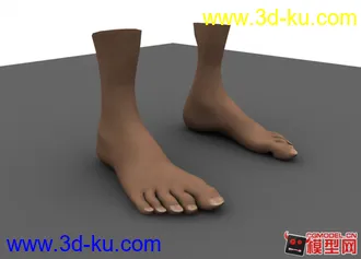 3D打印模型写实人物脚部带贴图的图片