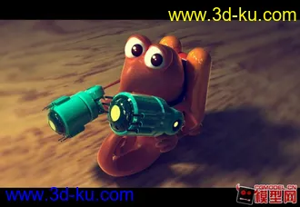 3D打印模型奇异的外星生物角色的图片
