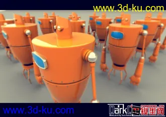 绚烂华丽的机器人角色模型的图片