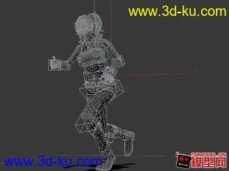 游戏模型 写实女人 绑定骨骼的图片