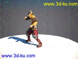 3DMAX 诛仙 将军模型 绑定 动画的图片