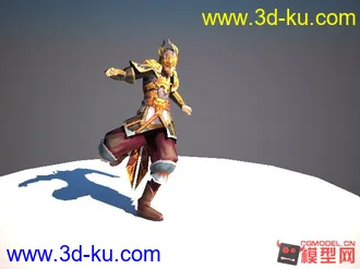 3DMAX 诛仙 将军模型 绑定 动画的图片