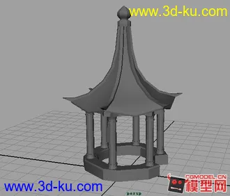 3D打印模型底模游戏场景 凉亭的图片