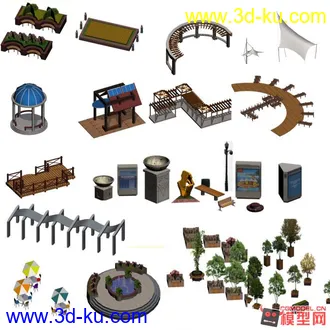 3D打印模型景观小品的图片