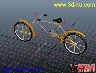 3D打印模型自行车MAYA--带骨骼绑定的图片