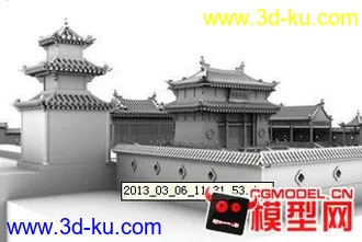 古建筑模型场景的图片