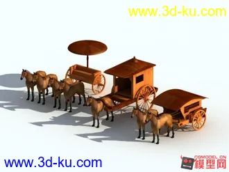 3D打印模型自己做的几辆古代马车的图片