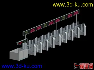 3D打印模型场景部件：过关闸口的图片