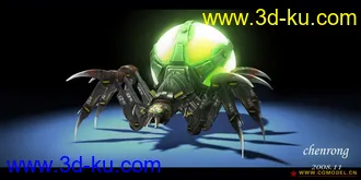 3D打印模型带贴图的机械蜘蛛的图片