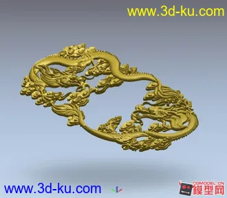 3D打印模型龙浮雕 做茶盘茶海研台用的图片