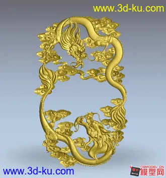 3D打印模型龙浮雕 做茶盘茶海研台用的图片