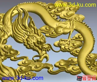 3D打印模型龙浮雕 做茶盘茶海研台用的图片