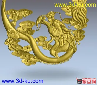 3D打印模型龙浮雕 做茶盘茶海研台用的图片