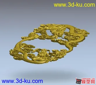 3D打印模型龙浮雕 做茶盘茶海研台用的图片