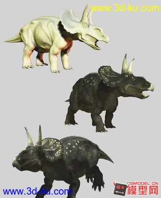 3D打印模型双角龙的图片
