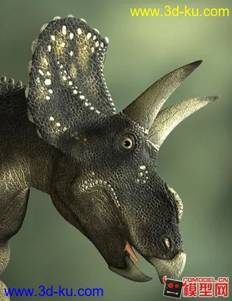 3D打印模型双角龙的图片