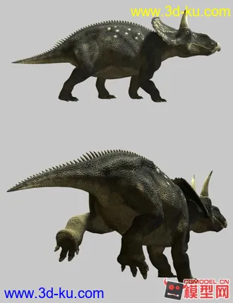3D打印模型双角龙的图片