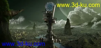 科幻场景模型的图片