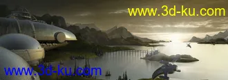 科幻场景模型的图片