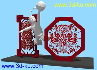 3dmax模型-中国传统雕塑模型的图片