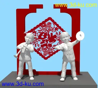 3dmax模型-中国传统雕塑模型的图片