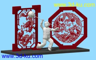 3dmax模型-中国传统雕塑模型的图片