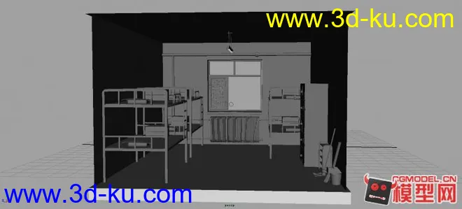 模型下载上学时候做的寝室模型。的图片1