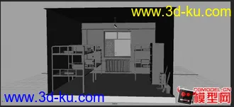 模型下载上学时候做的寝室模型。的图片