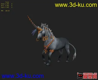 3D打印模型三匹漂亮的马的图片
