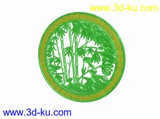3dmax模型-玉镶金竹子透雕摆件的图片