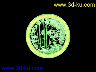 3dmax模型-玉镶金竹子透雕摆件的图片
