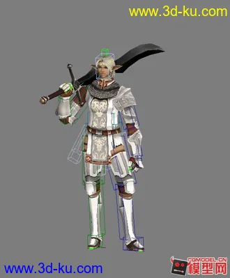 3D打印模型天堂2 角色动作下载（走、跑、攻击、死亡、待机）带贴图的图片