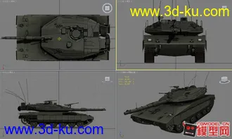 3D打印模型以色列 梅卡瓦 4型 游戏用高模的图片