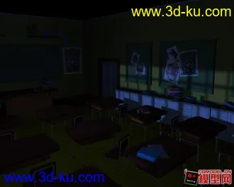教室灯光模型下载  有早 中 晚三个灯光模型的图片