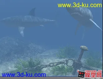 3D打印模型海底鲨鱼场景--分享的图片