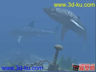 3D打印模型海底鲨鱼场景--分享的图片