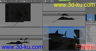 3D打印模型海底鲨鱼场景--分享的图片