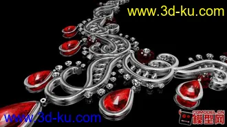3D打印模型钻石 项链 红宝石 下载 免费的图片