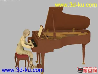 Nora Estheim 模型带弹琴动画的图片
