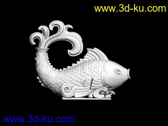 3D打印模型鲤鱼的图片