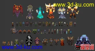 3D打印模型魔兽的一个合集的图片