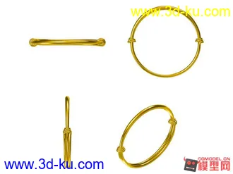 3D打印模型小孩子婴儿手镯，可定制，stl格式的图片