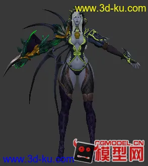 3D打印模型科幻女角色的图片