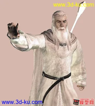 3D打印模型魔戒巫师之甘道夫 萨鲁曼（绑定骨骼+贴图）的图片