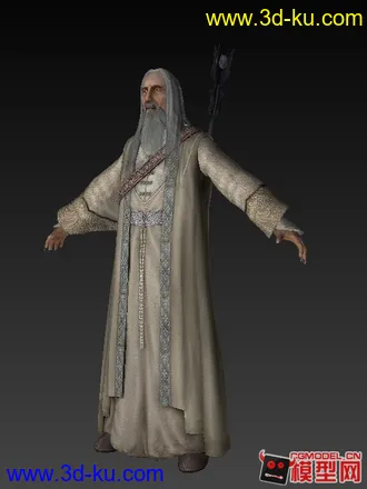 3D打印模型魔戒巫师之甘道夫 萨鲁曼（绑定骨骼+贴图）的图片