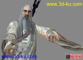 3D打印模型魔戒巫师之甘道夫 萨鲁曼（绑定骨骼+贴图）的图片