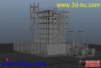 3D打印模型发电机和工地房子的图片